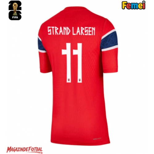 Norvegia Jorgen Strand Larsen #11 Echipament de Fotbal Replică Mondial 2026 Femei Acasa Norvegia Jorgen Strand Larsen #11 Echipament de Fotbal Replică Mondial 2026 Femei Acasa